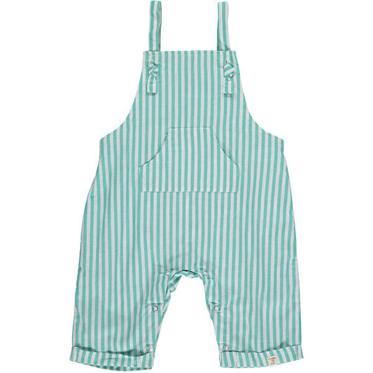 Ahoy Overalls - Green Stripe