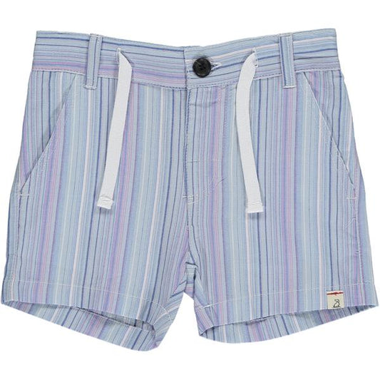 Crew Cotton Shorts - Multi Blue Stripe
