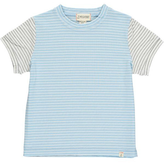 Hastings Raglan Tee - Blue/White/Grey