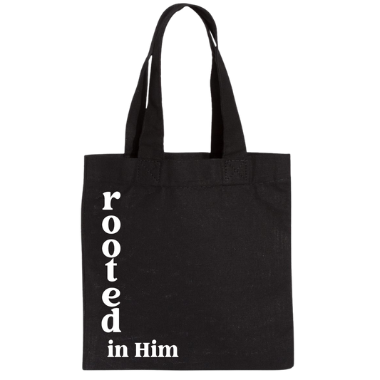 Modern Rooted in Him Tote Bag