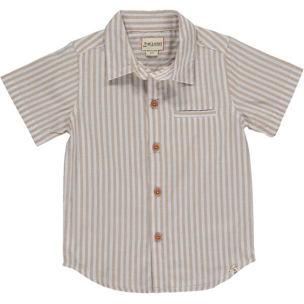 Newport Woven Shirt - Beige/White
