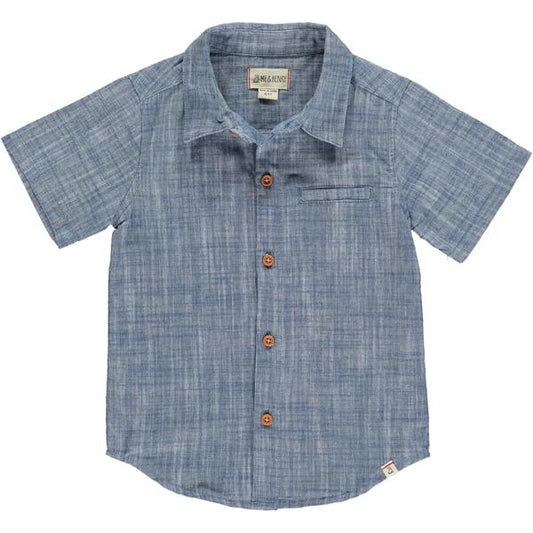 Newport Woven Shirt - Blue Heathered