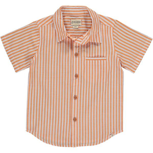 Newport Woven Shirt - Orange/White