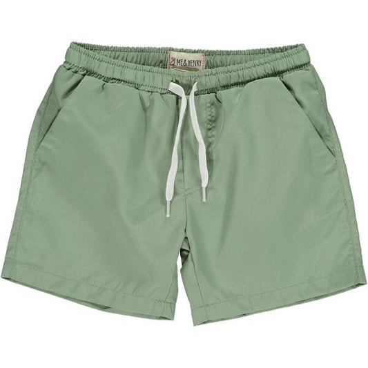 Splash Drawstring Swim Shorts - Sage