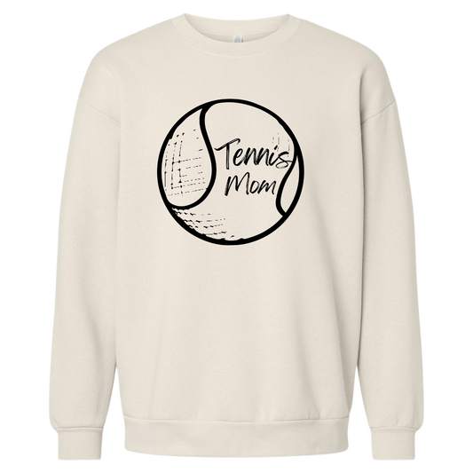 Black Tennis Mom Crew