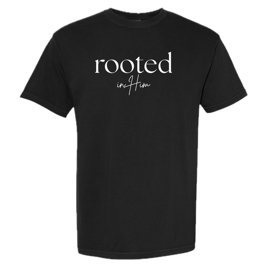 Relaxed Traditional Rooted in Him Tee