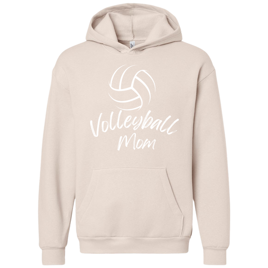 White Volleyball Mom Hoodie