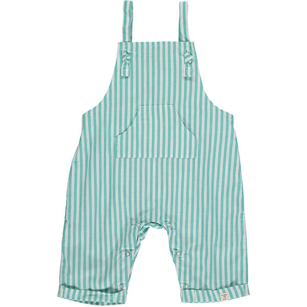 Ahoy Overalls - Green Stripe