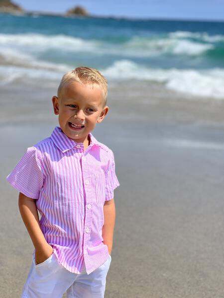 Arthur Stripe Shirt - Pink/White