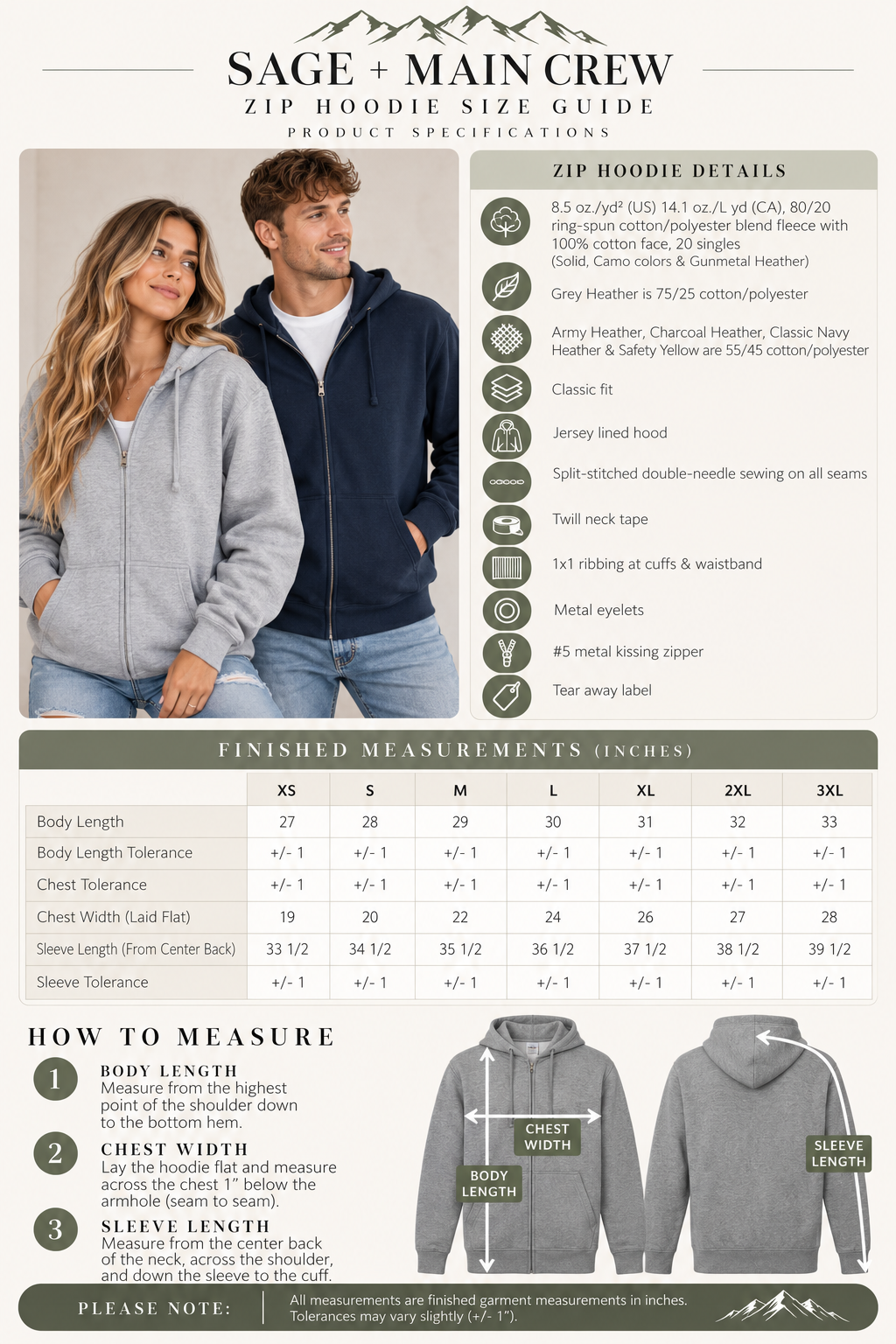 Chosen Known Loved Zip Up Hoodie