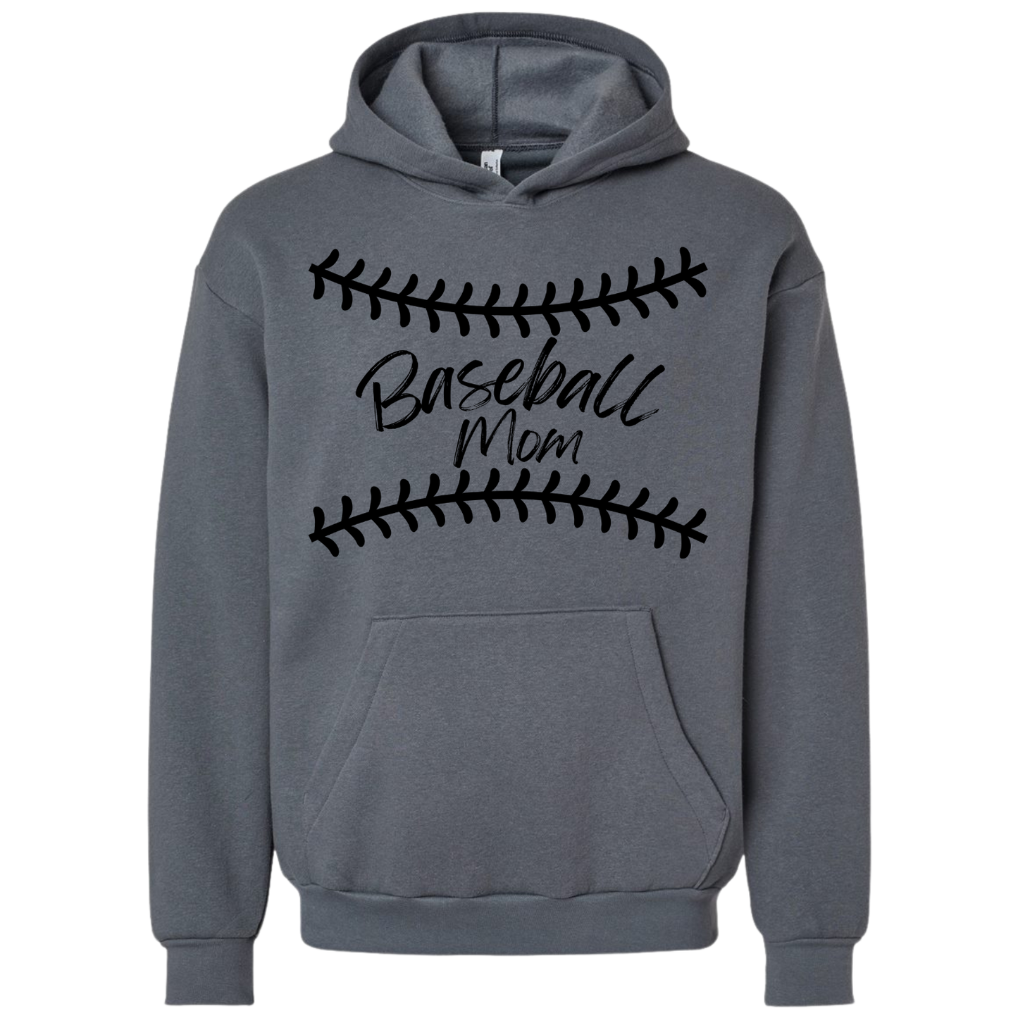 Black Baseball Mom Hoodie