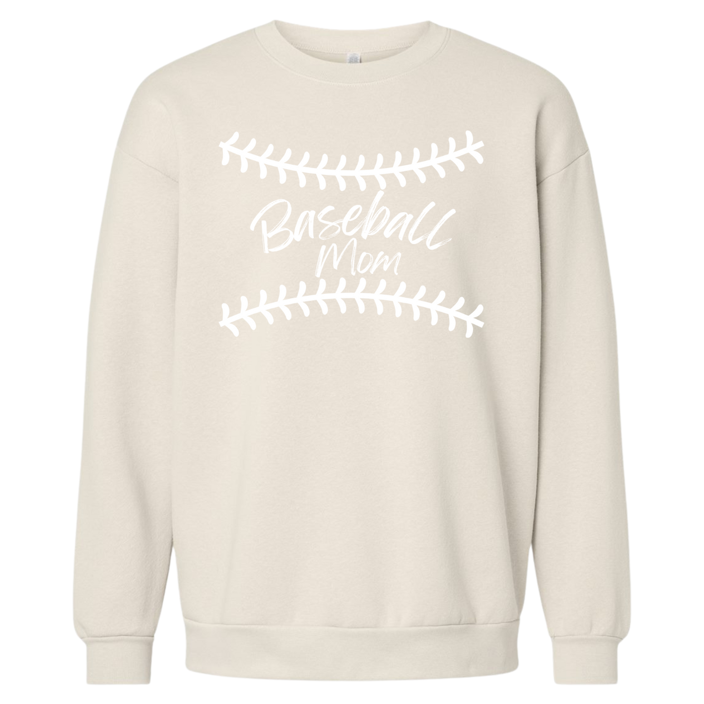 White Baseball Mom Crew