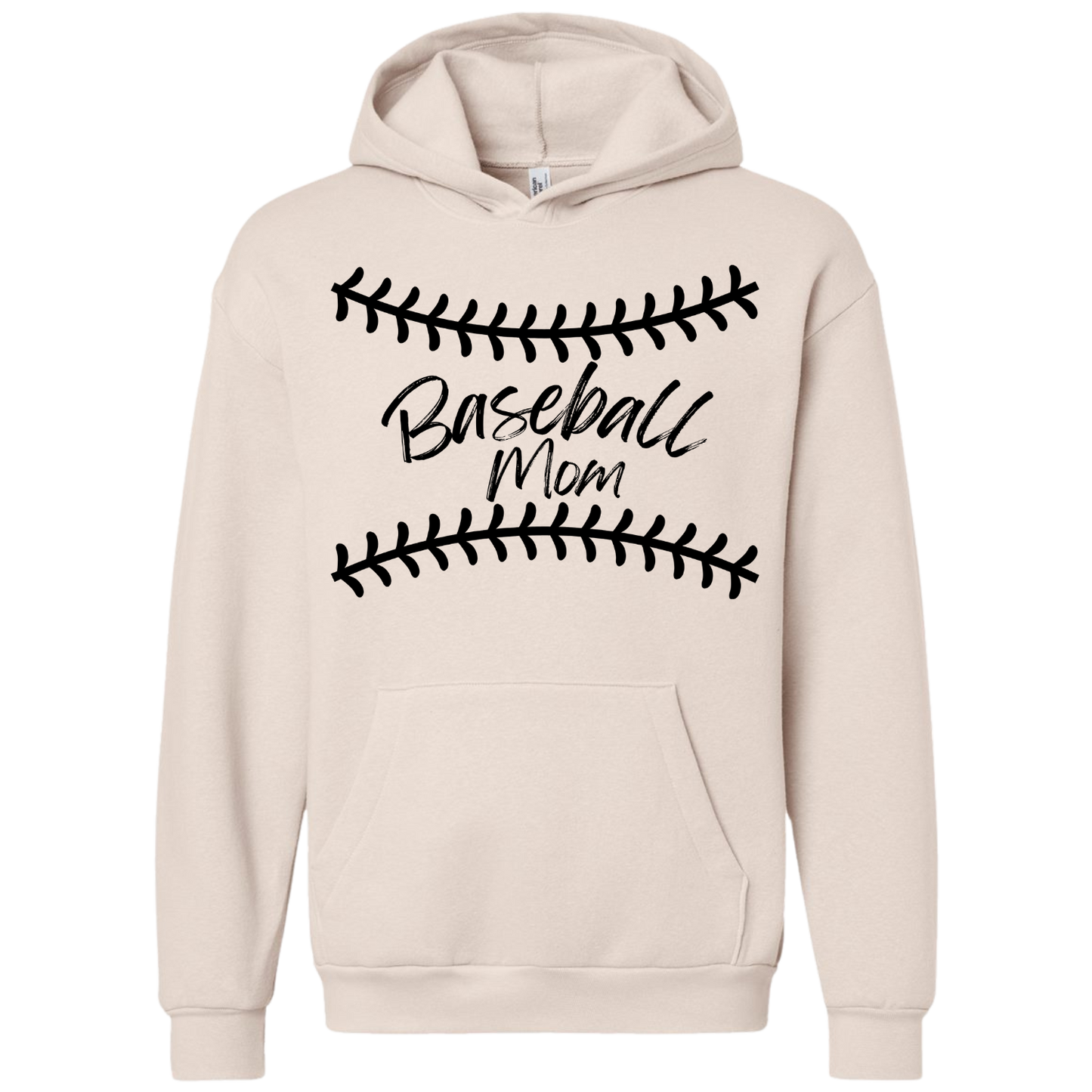 Black Baseball Mom Hoodie