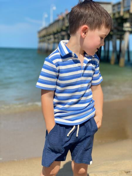 BluePeter Ribbed Shorts - Navy