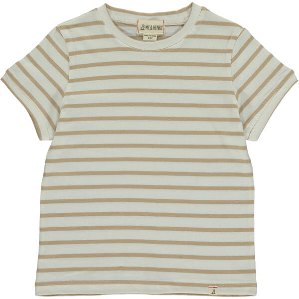 Camber Stripe Tee - Beige/White