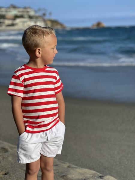 Camber Stripe Tee - Red/White