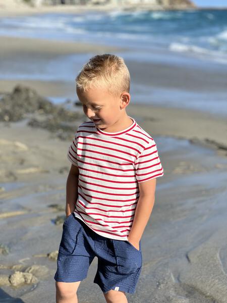 Camber Stripe Tee - Red/White Micro