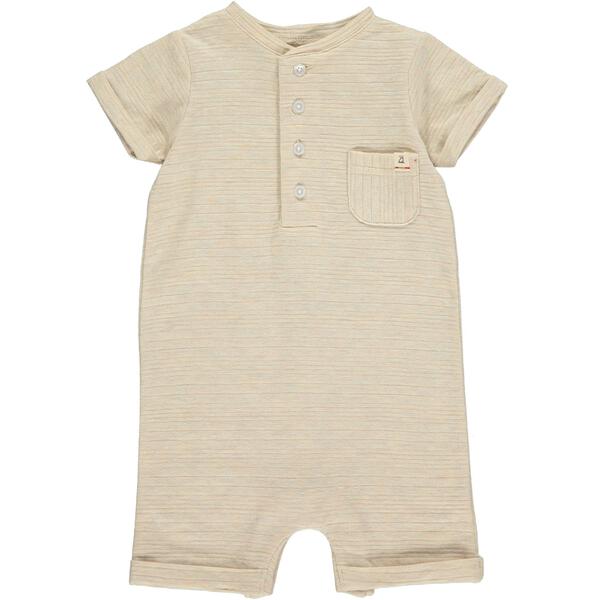 Camborne Henley Romper - Beige