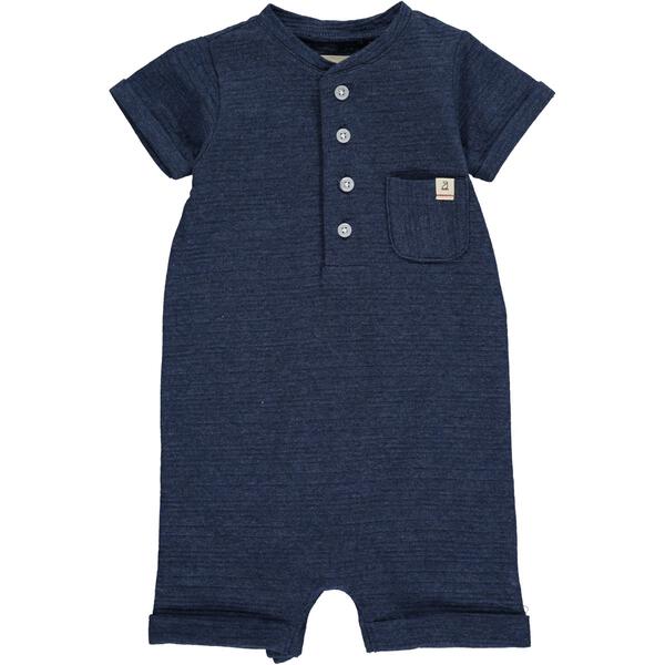 Camborne Henley Romper - Navy