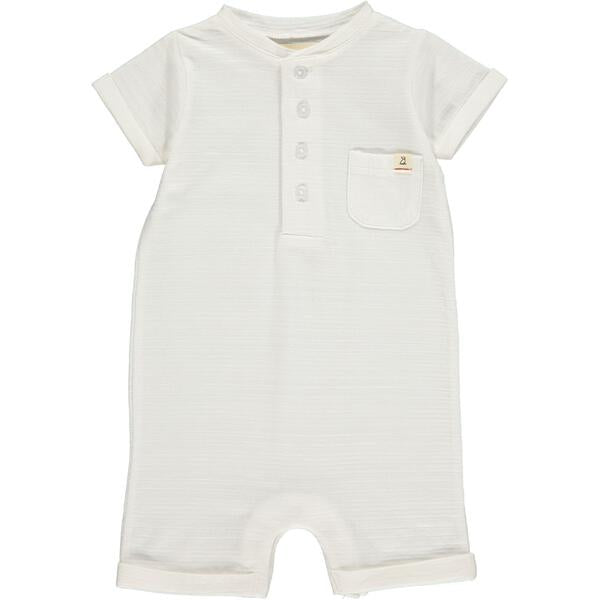 Camborne Henley Romper - White