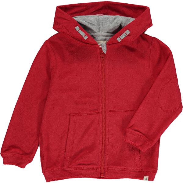 Cornwall Terry Toweling Full Zip Coverup - Red