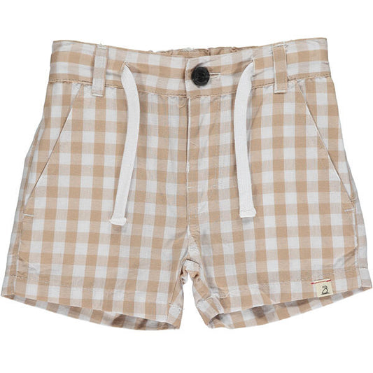 Crew Cotton Shorts - Beige Plaid