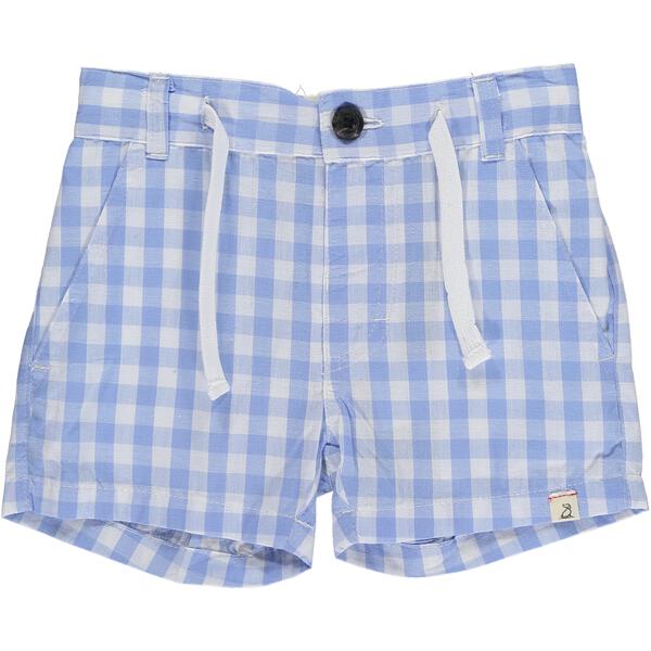 Crew Cotton Shorts - Blue Plaid