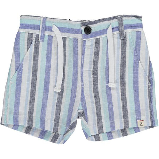 Crew Cotton Shorts - Blue Stripe