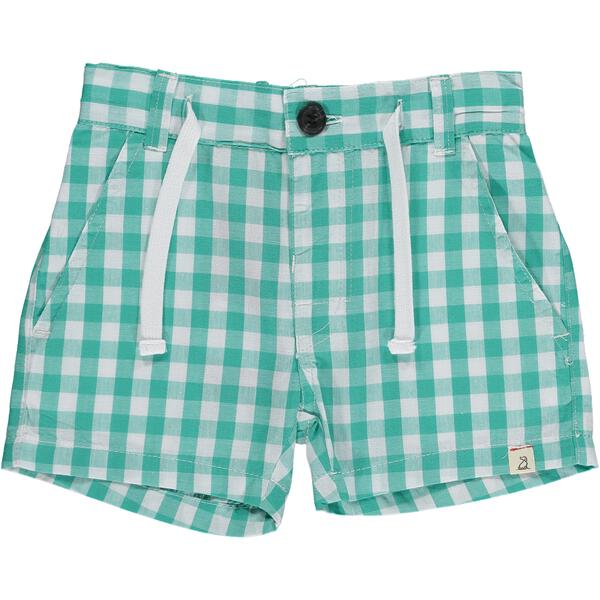 Crew Cotton Shorts - Green Plaid