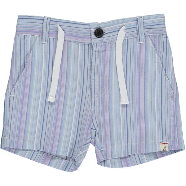 Crew Cotton Shorts - Multi Blue Stripe