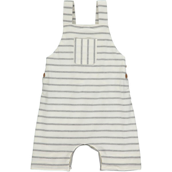 Dandy Overalls - Grey/White Stripe