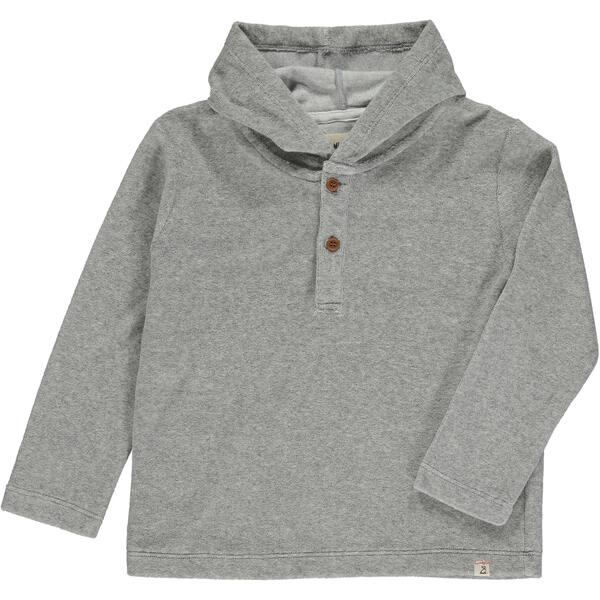 Devon Terry Toweling Henley Coverup - Grey