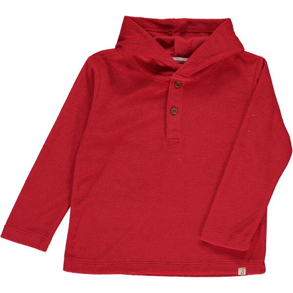 Devon Terry Toweling Henley Coverup - Red