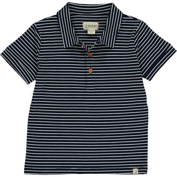 Flagstaff Stripe Polo - Navy/White