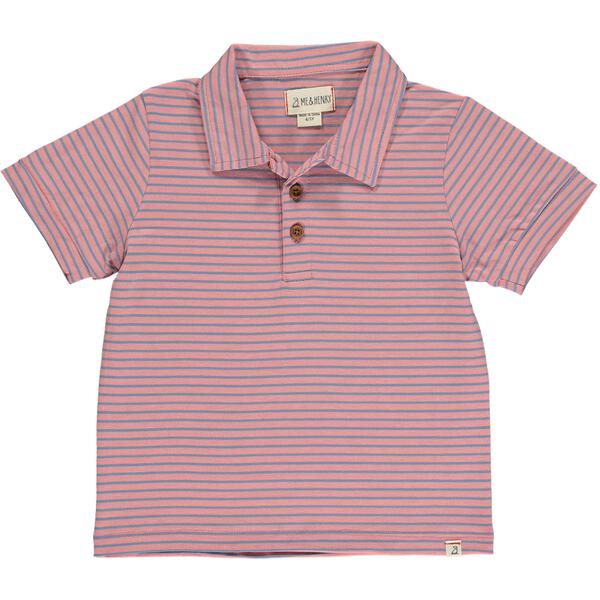 Flagstaff Stripe Polo - Pink/Royal