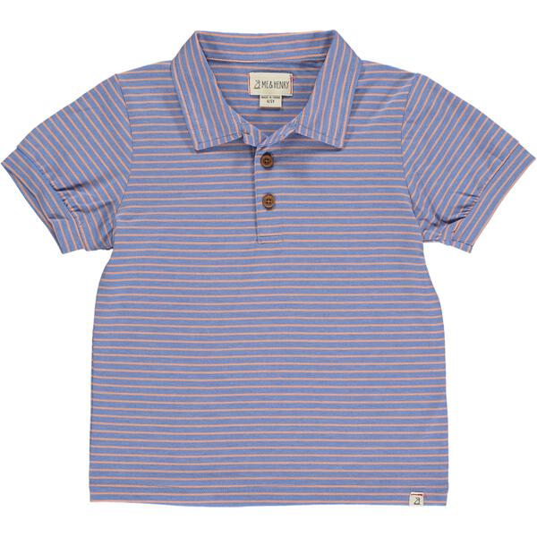 Flagstaff Stripe Polo - Royal/Pink