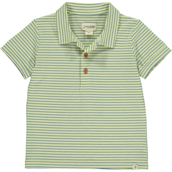 Flagstaff Stripe Polo - Yellow/Blue