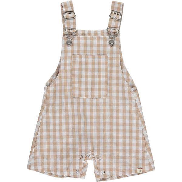 Galleon Overalls - Beige Plaid