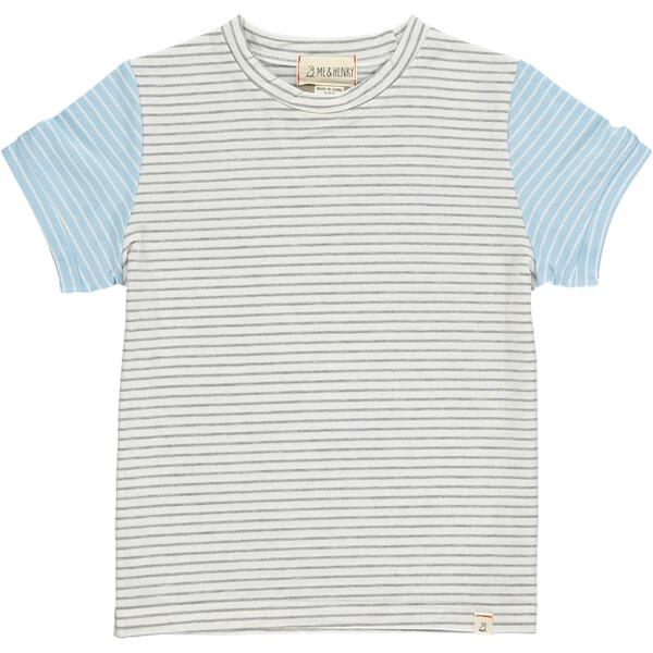 Hastings Raglan Tee - Grey/White/Blue