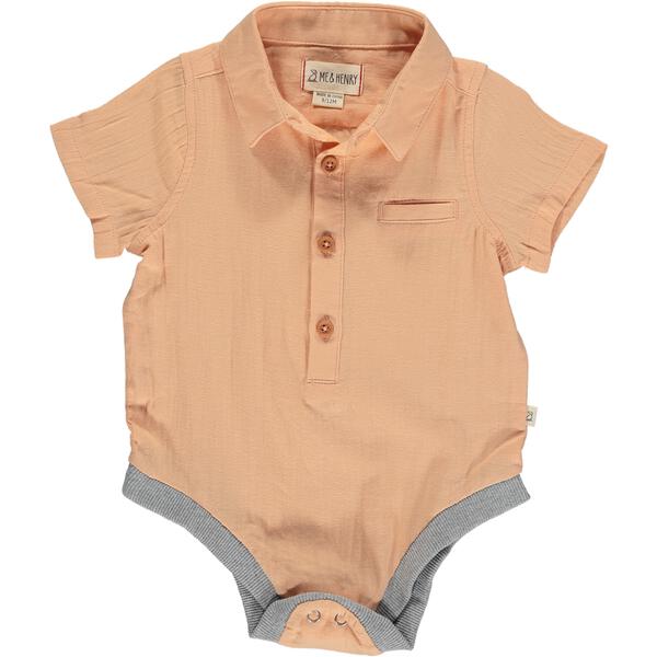 Helford Woven Onesie - Apricot