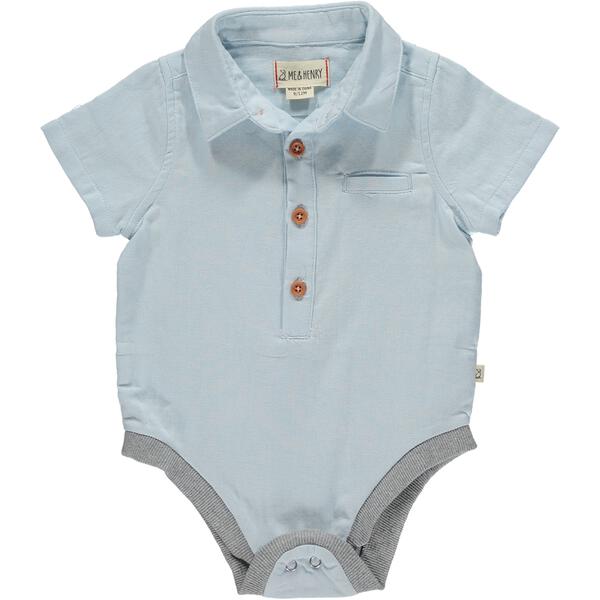 Helford Woven Onesie - Pale Blue