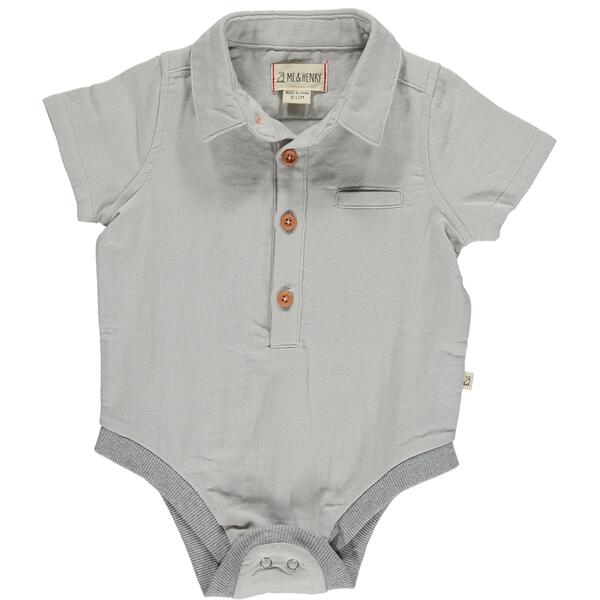 Helford Woven Onesie - Pale Grey