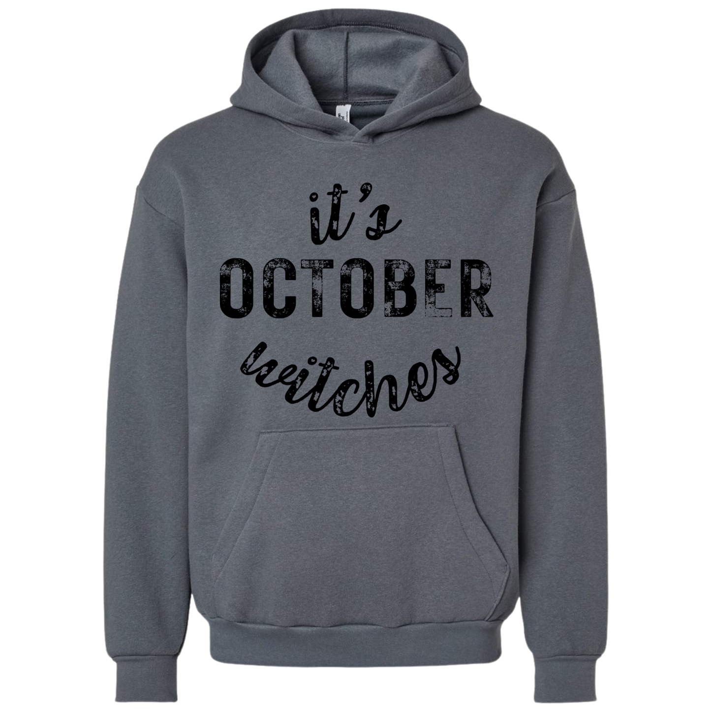 Black It's October Witches Hoodie