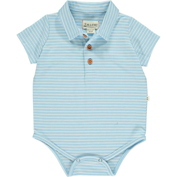 Jetty Polo Onesie - Sky/White