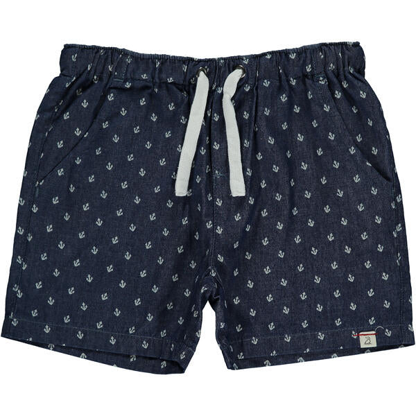 Mahalo Anchor Shorts - Chambray