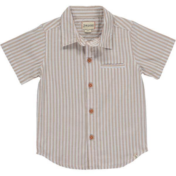 Newport Woven Shirt - Beige/White