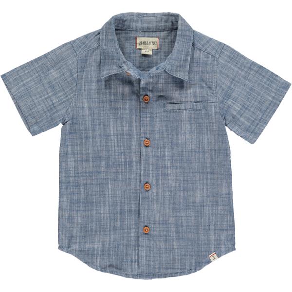 Newport Woven Shirt - Blue Heathered