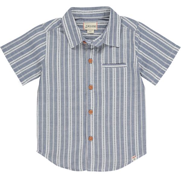 Newport Woven Shirt - Blue/White Striped