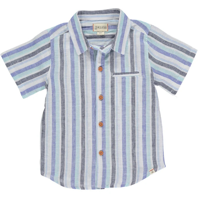 Newport Woven Shirt - Blue Wide