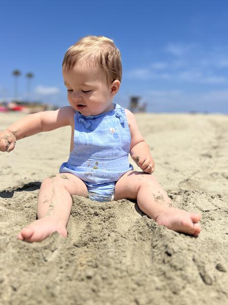 Reef Bubble Overalls - Blue Heathered